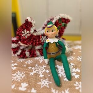 NWT The Elf on the Shelf Elf Mates Toy Maker, Purple Stripe, Earmuffs and Scarf